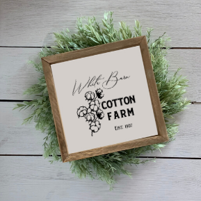 White Barn Cotton Farm Reusable Stencil