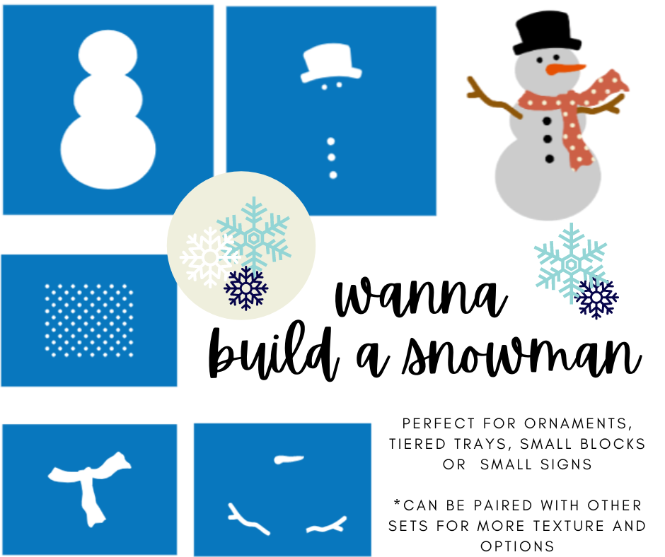 Wanna Build A Snowman | Christmas Ornament Stencil Kit