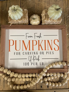 U-Pick Pumpkin Sign